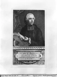Etienne Bonnot de Condillac (1715-80) 2e helft 18e eeuw, gegraveerd door Giovanni Volpato (1733-1803)
